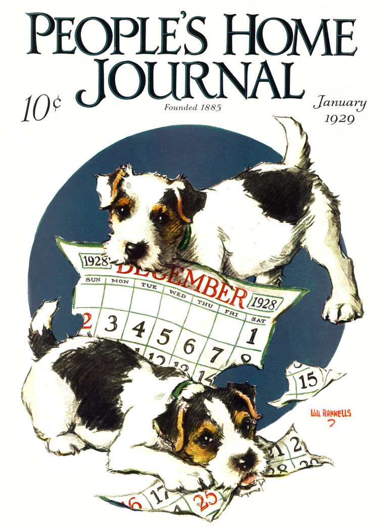 vintage peoples home journal cover - terriers