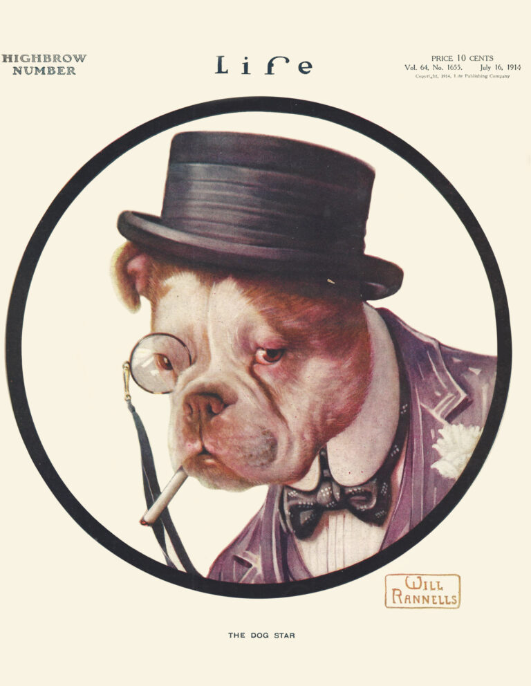 image of an old Life magazine with a dog